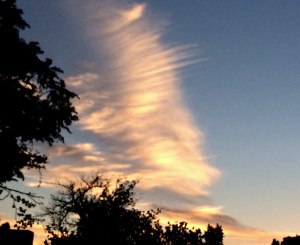 Seeing these clouds tonight means a change in the weather tomorrow. Rain, most likely