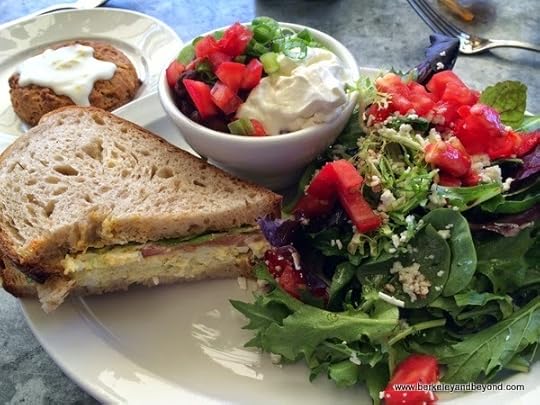 egg salad sandwich and chili at Zinc Cafe in Cedros Design District in Solana Beach, California