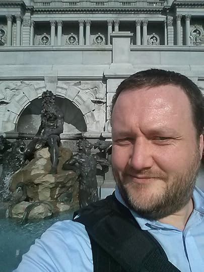Me, a Barmy Day on the Hill Outside the Library of Congress