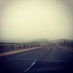 The misty road heading north on another one of my roadtrips.