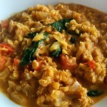 Amanda taught me how to make some amazing curried lentils. MMMM.