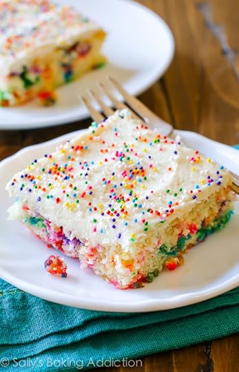 Funfetti Sheet Cake by sallysbakingaddiction.com