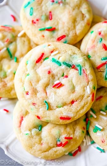 Holiday Frosted Funfetti Sugar Cookies Recipe on sallysbakingaddiction.com