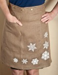 Linen Snowflake Apron via Etsy