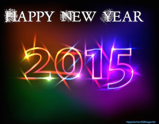 Happy New Year 2015 Hot Colors On Black Backgrounds
