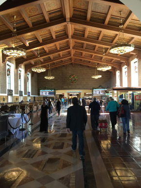 Bret walking in Union Station.