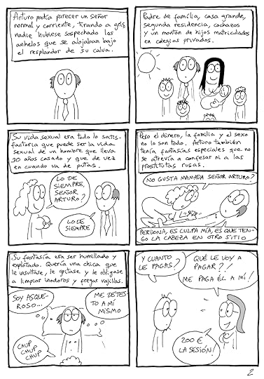 Un placer diferente, segunda página de un cómic de seis páginas sobre la sumisión doméstica.