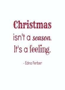 Christmas is a feeling