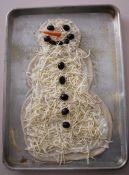 December Bucket List: Have a snowman pizza after putting up the tree!