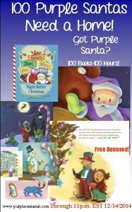 100 Purple Santas need a home in 100 hours!
