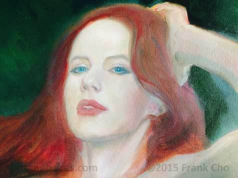 Frank Cho giant nude oil painting 