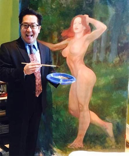 Frank Cho giant nude oil painting 