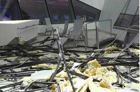 The roof of Daniel Libeskind’s Westside Shopping Center in Bern, Switzerland has collapsed twice since its completion in 2008, the second failure injuring three people and narrowly missing a small child (refer to hyperlink)...