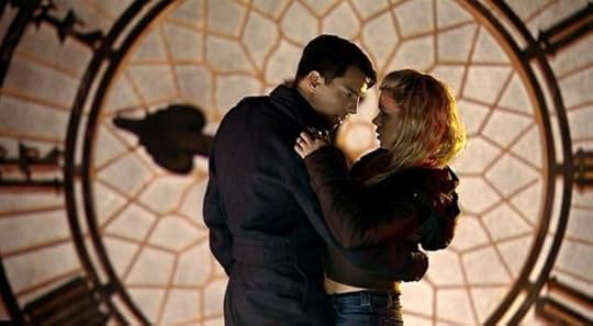Jack Harkness and Rose Tyler dance.