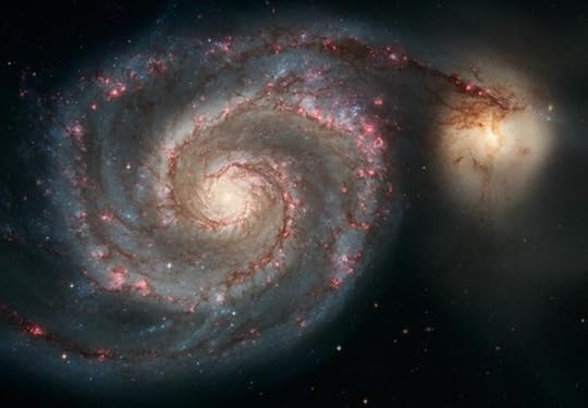 Pinwheel and whirlpool spiral galaxies, a.k.a. M101 and M51.