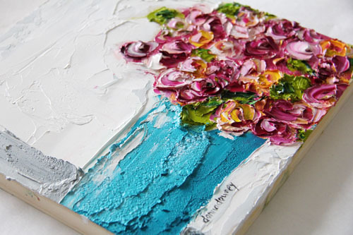 Vase of roses - OILdetail5-