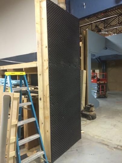 Putting in the soundproof doors.