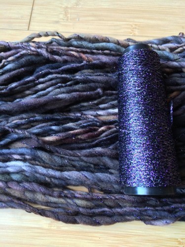 Sparkly chubby yarn