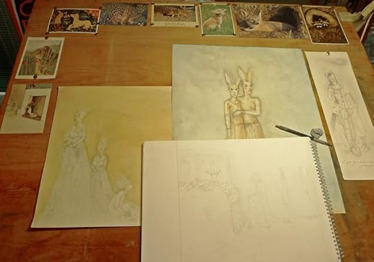 On my drawing table