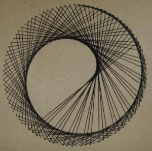This parabolic curve is made of nothing but straight lines. Your eyes don't lie, but your brain does.
