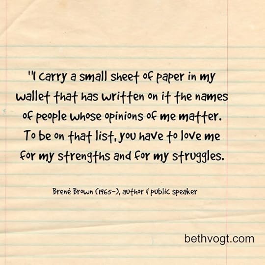 The list Brene Brown quote