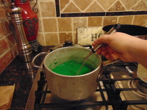 green gelatin dessert