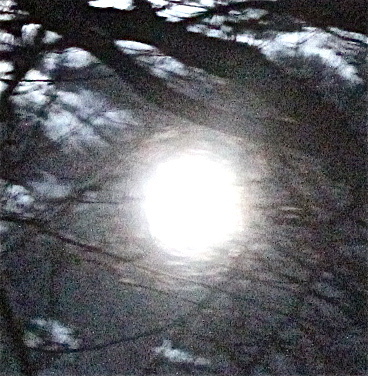 up close, the moon