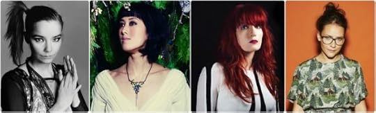 Bj��rk, Vienna Teng, Florence Welch and S��ley - A few of my favourite songwriters. 