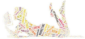 Girl Reading book word Cloud Color