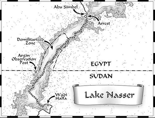 Map showing Lake Nasser route of Expedition 360