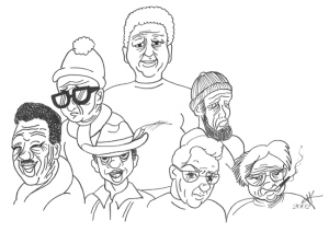 Also, I did a cartoon of the regular lottery folks.