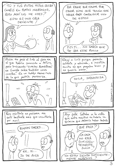 Página 5 de un cómic de 6 páginas sobre maneras alternativas de mantener la casa limpia y reluciente.