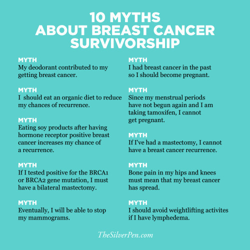 10 Myths About Breast Cancer Survivorship | The Silver Pen