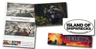 A collectible postcard? Bookmark, sticker, and even a Find The Differences poster? WOW! 