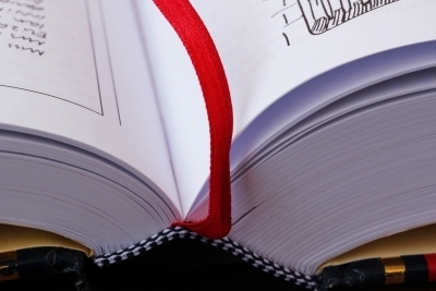 Book with page marker