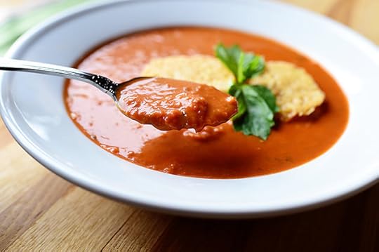 Tomato Soup with Parmesan Croutons