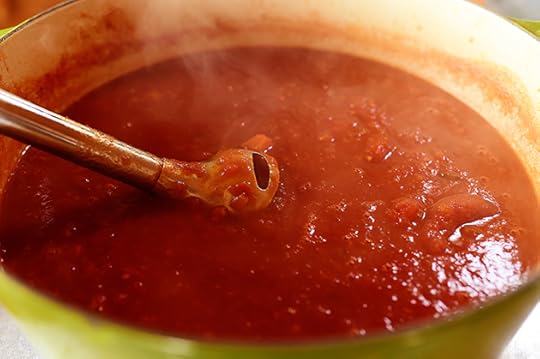 Tomato Soup with Parmesan Croutons