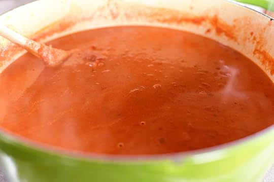Tomato Soup with Parmesan Croutons