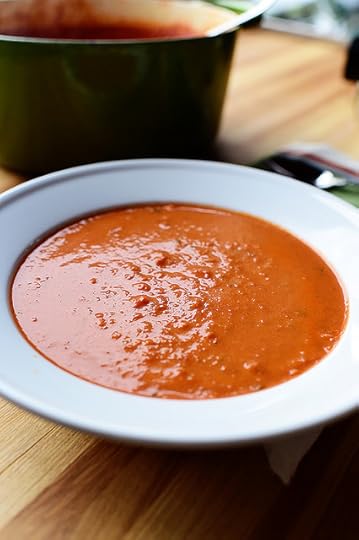 Tomato Soup with Parmesan Croutons