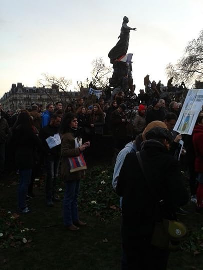 Arrivée de la marche dans le quartier place de la Nation, à Paris, 11 January 2015. Photo by JJ Georges. CC BY-SA 4.0 via Wikimedia Commons.