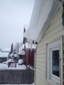 And I'm pretty sure these icicles are trying to kill me.