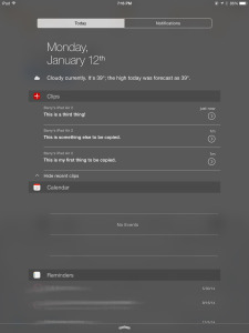 The Clips widget.