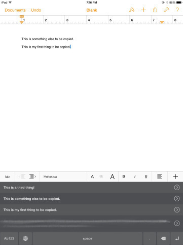 Clips keyboard
