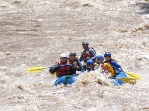 Rafting on the Urubamba River. 