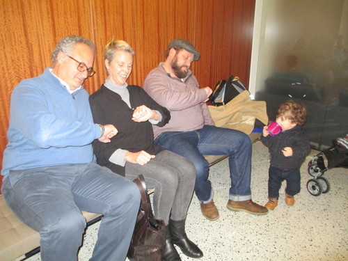 Even though there wasn't a thing we could do, we sat outside, waiting, watching our clocks... 