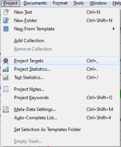 Project Menu 1