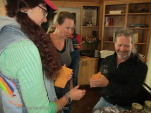 Joseph Lofthouse sharing his seeds at Seed School.