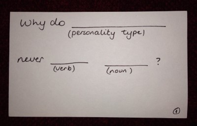 why do [these people] never [verb][nouns]?