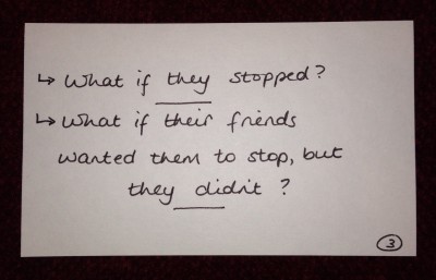 What if they stopped? What if they didn't?