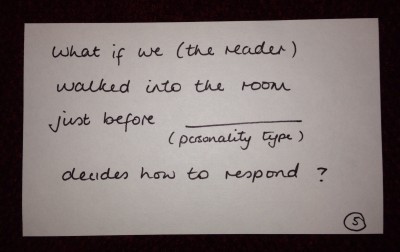 What if we walked into the room just before they decide how to respond?